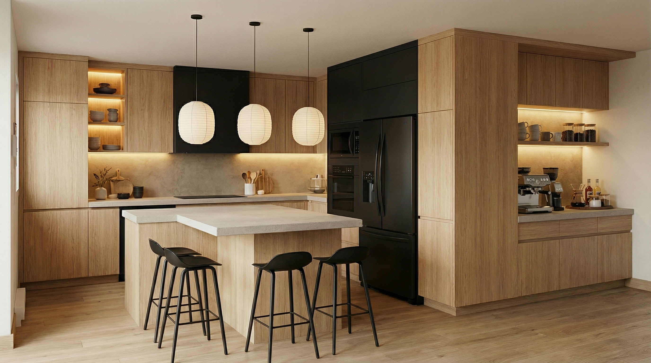 transforme le coin bureau par un coin cafe